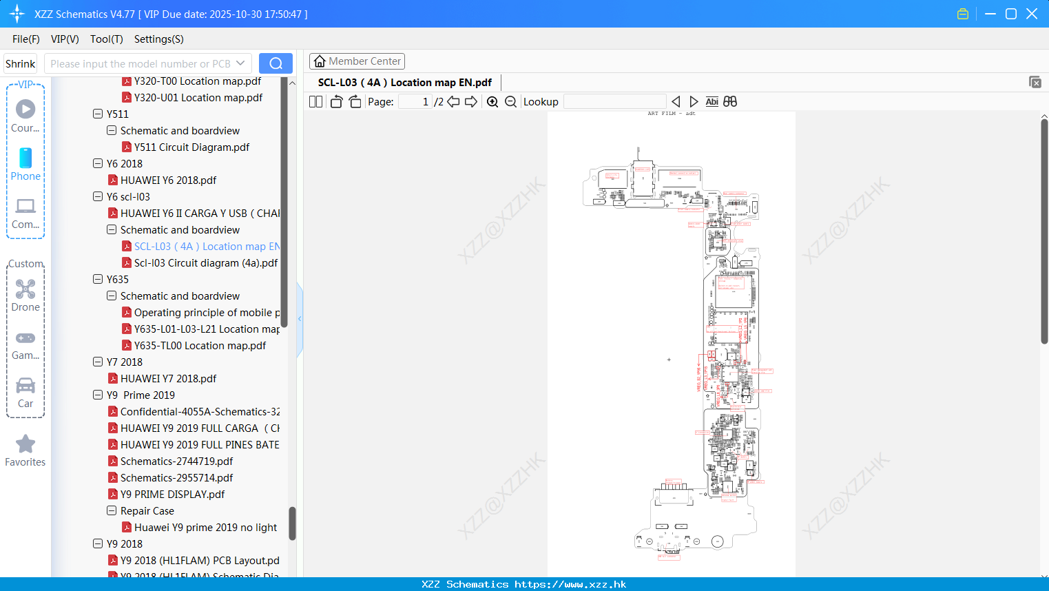 Huawei SCL-L03（4A）Location Map EN